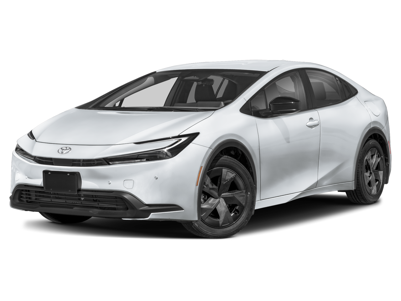 2025 Toyota Prius LE in Gray — front three-quarter view