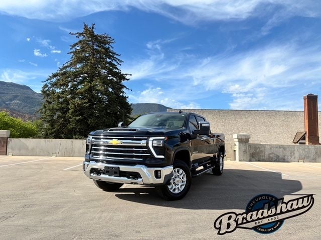 2025 Chevrolet Silverado 3500HD LTZ in Black — front three-quarter view
