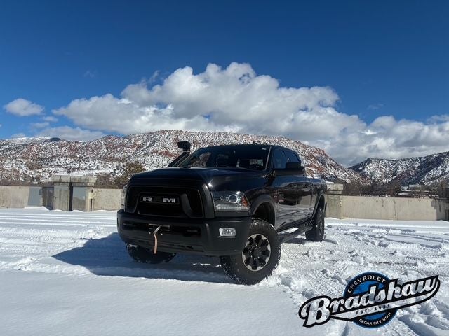 2018 RAM 2500 Power Wagon in Brilliant Black Crystal Pearlcoat — front three-quarter view