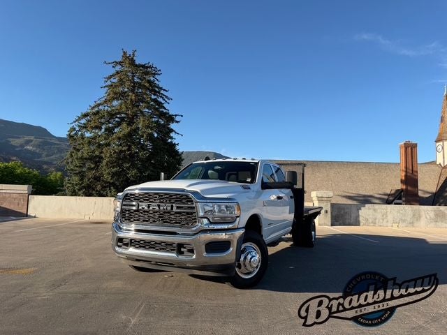 2022 RAM 3500 Tradesman in Bright White Clearcoat — front three-quarter view