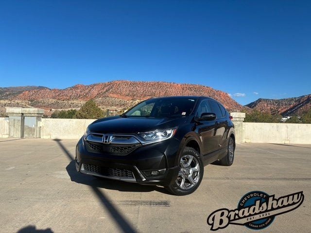 2017 Honda CR-V EX-L in Black — front three-quarter view